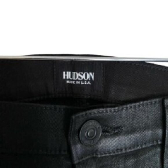 NWT Hudson Krista Super Skinny Black Coated Jeans 32 - Picture 4 of 5